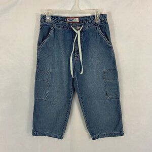 Old Navy Women's Denim Jeans Shorts Size 6 (27 x 19) Mid Rise Button Fly Cargo